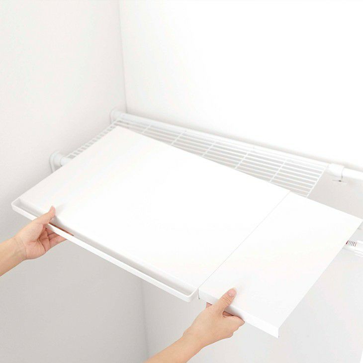 towerタワー伸縮つっぱり棒用棚板Ｓ(ホワイト)（イメージ02）