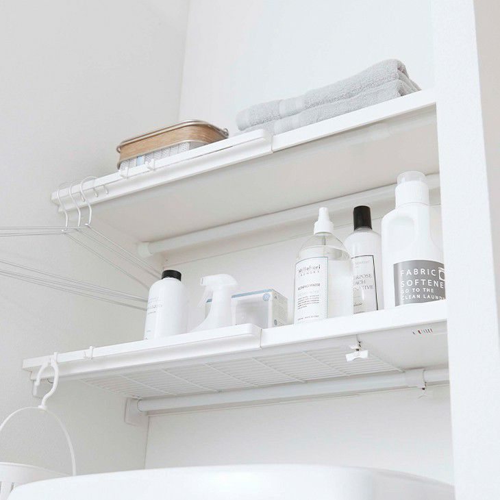 towerタワー伸縮つっぱり棒用棚板Ｌ(ホワイト)（イメージ01）