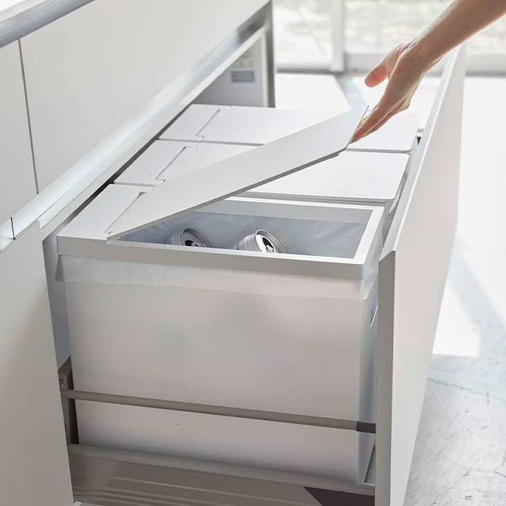 towerタワーシンク下蓋付きゴミ箱2個組(ホワイト)（イメージ01）