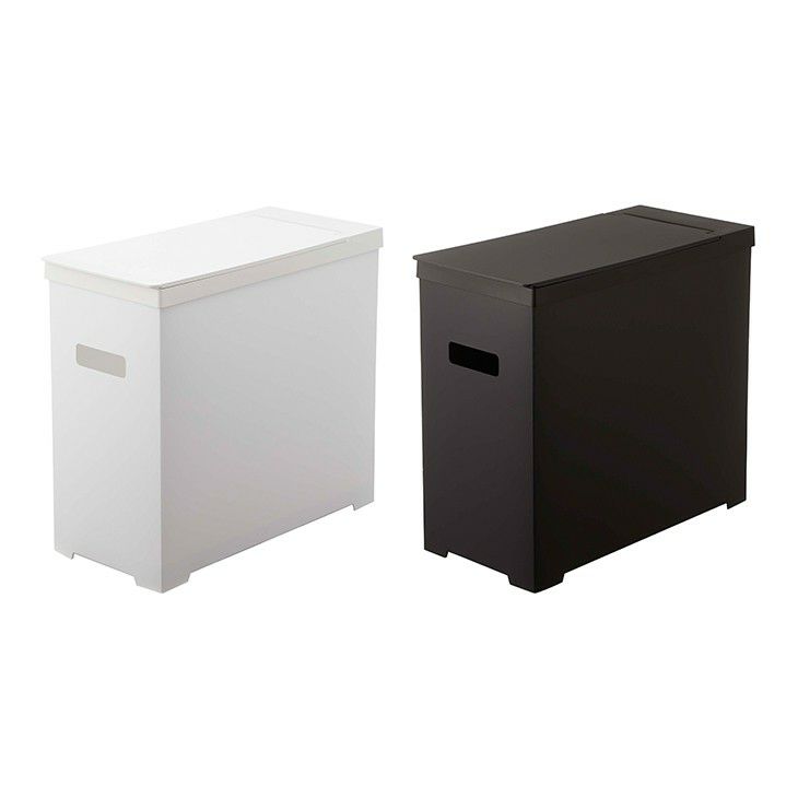towerタワーシンク下蓋付きゴミ箱2個組(ホワイト＆ブラック)（イメージ04）