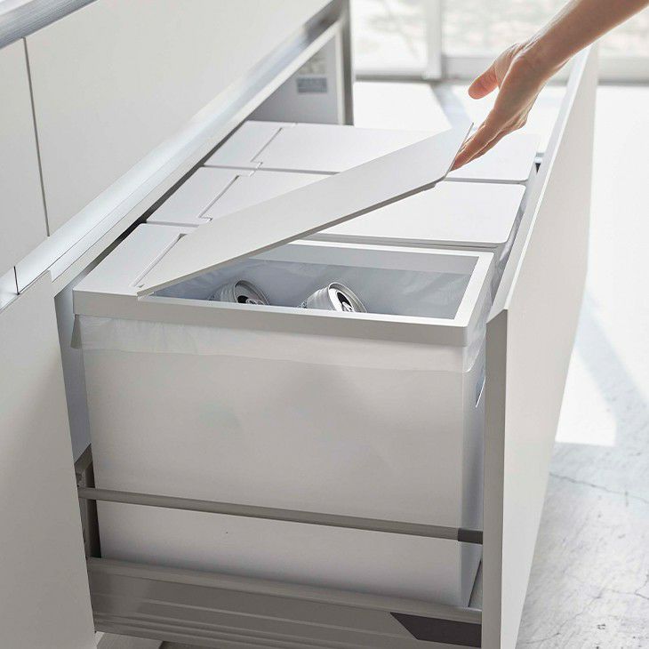 towerタワーシンク下蓋付きゴミ箱3個組(ホワイト)（イメージ01）