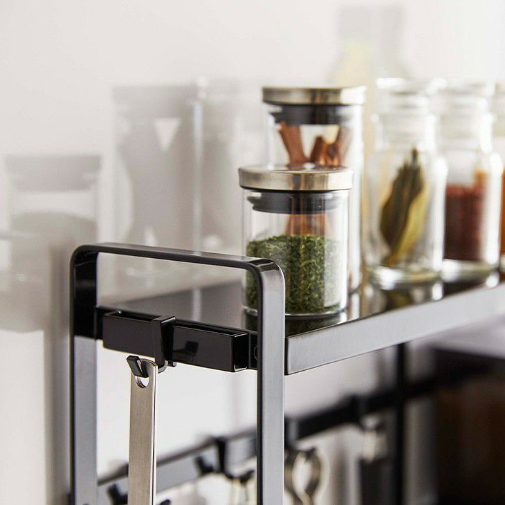 towerタワーコンロサイドラック(ブラック)（イメージ01）