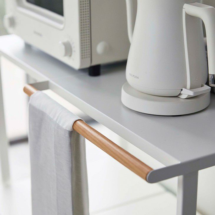 towerタワー伸縮ゴミ箱上ラック(ホワイト)（イメージ01）