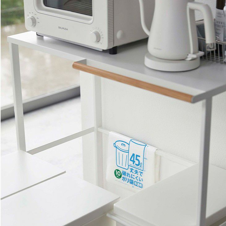 towerタワー伸縮ゴミ箱上ラック(ホワイト)（イメージ02）