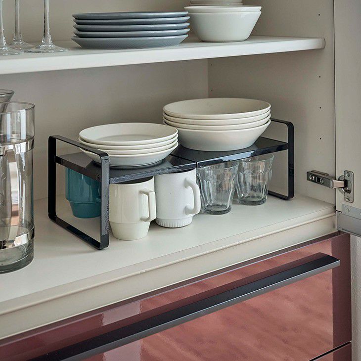 towerタワー伸縮収納ラック2段(ブラック)（イメージ02）