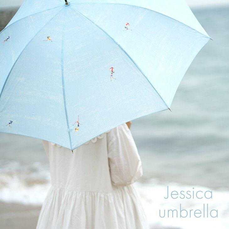 スミノエ/DSIGNLIFE 楽しくってカワイイ。おしゃれなビーチガール達 北欧 雨傘 JESSICA/ジェシカ