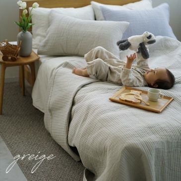 新品　韓国 イブル ストライプ柄210×235 （±5cm） アウトレット】イブル風 キルティングマット ストライプ 柄 (180