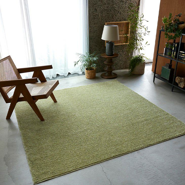 スミノエ 洗える ラグ ルフレ 約幅190×長さ190cm ベージュ 日本製【代引不可】