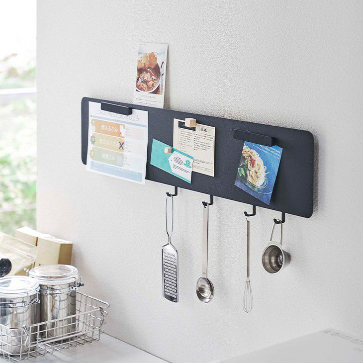 towerタワーフック付きウォールスチールパネルワイド(ブラック)（イメージ01）