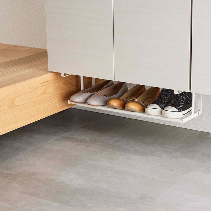 towerタワー浮かせる伸縮シューズラックホワイト(メイン)