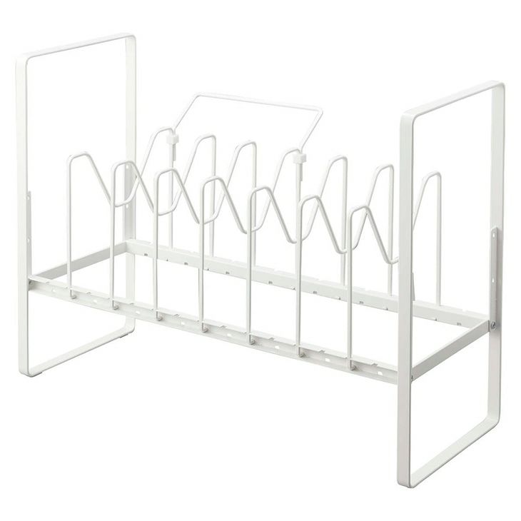 towerタワーシンク下高さ調整鍋蓋＆フライパン収納ラック2段ホワイト(イメージ)