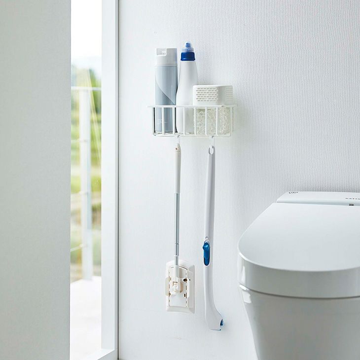 towerタワーウォールトイレ用品収納ラックホワイト(メイン)
