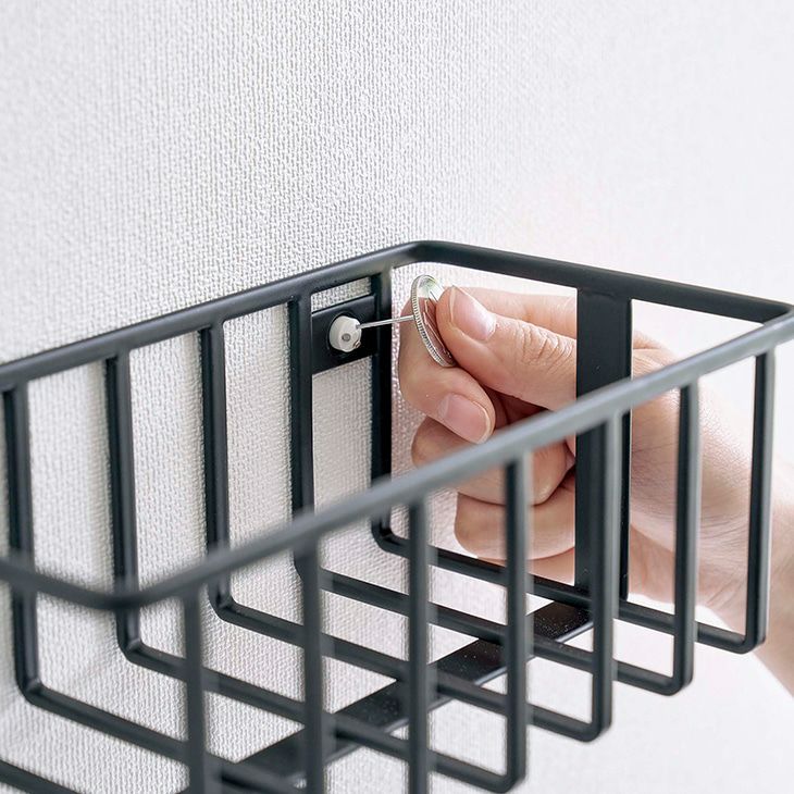 towerタワーウォールトイレ用品収納ラックブラック(イメージ)