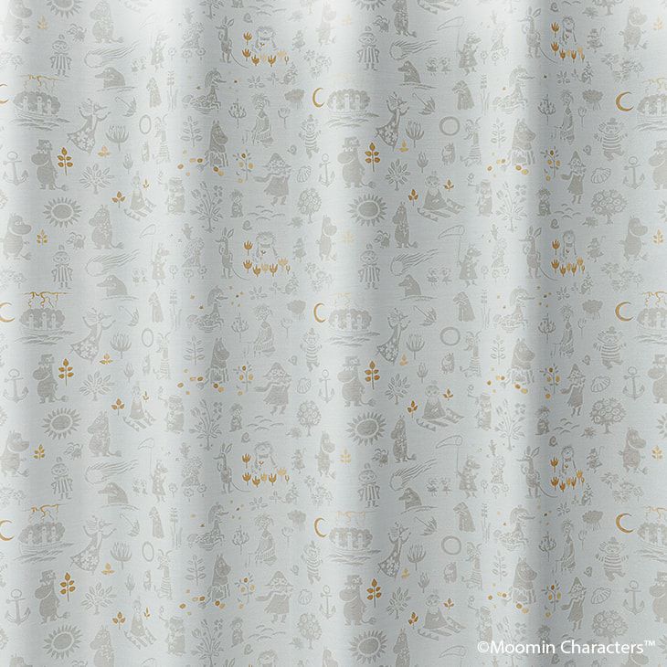 カーテンレースMOOMIN/ムーミンファンタイムボイル(100×133cm)(カラー)