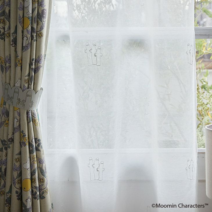 カーテンレースMOOMIN/ムーミンニョロニョロボイル(100×178cm)(イメージ01)