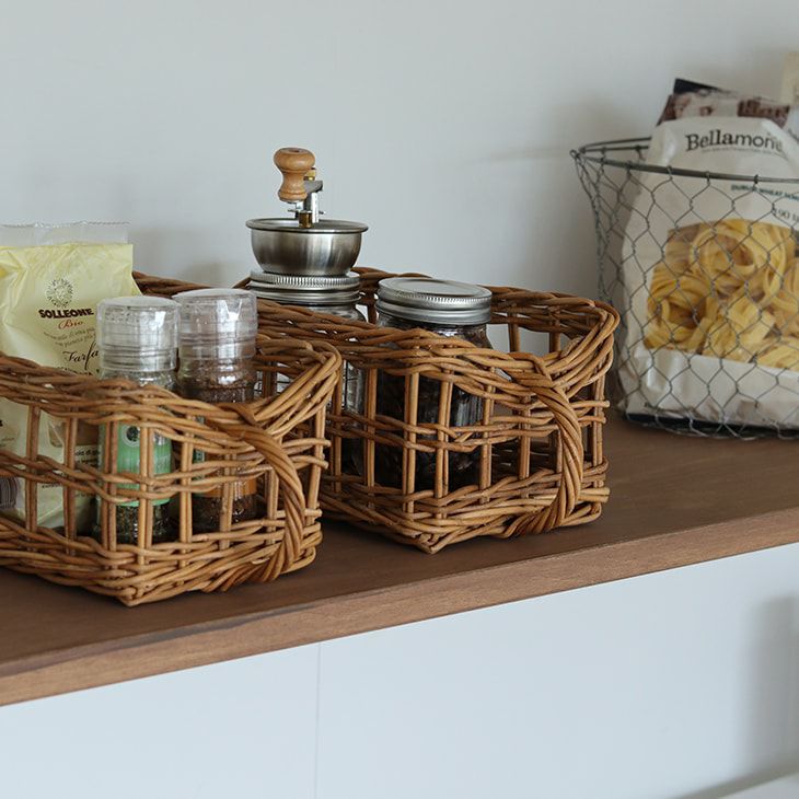 クレエキッチン収納ケースアラログキッチンストッカーバスケットS（イメージ）