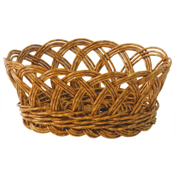 クレエバスケットユティルオーバルバスケット洗えるブラウン（カラー）