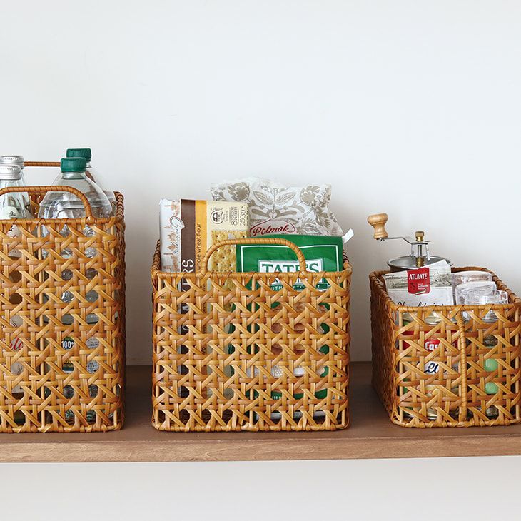 クレエユティルオクタレクトバスケット洗えるかご収納ブラウン（イメージ）