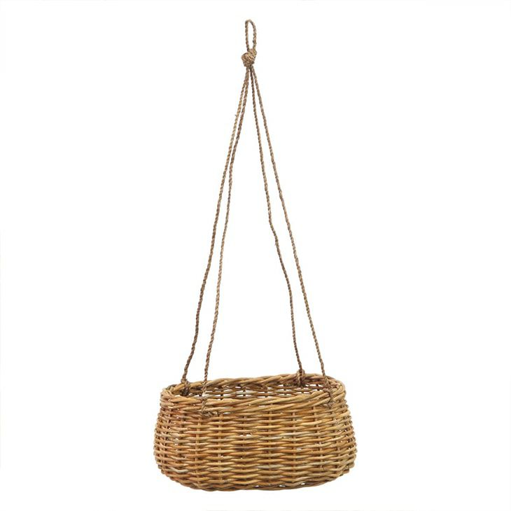 クレエ鉢カバーアラログつり下げかごオーバルブラウン（カラー）