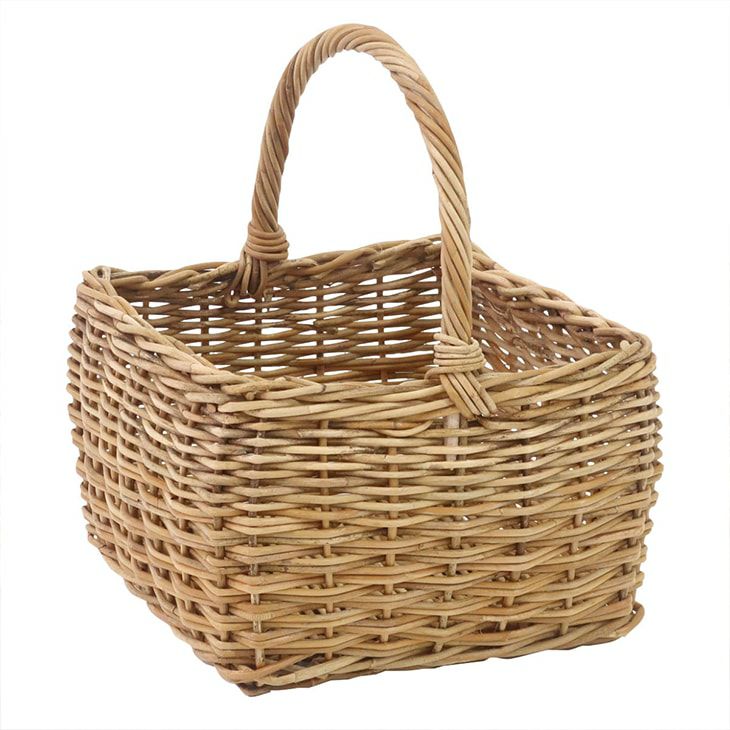 クレエバスケットアラロググリーンバスケットスクエアラタンブラウン（イメージ）