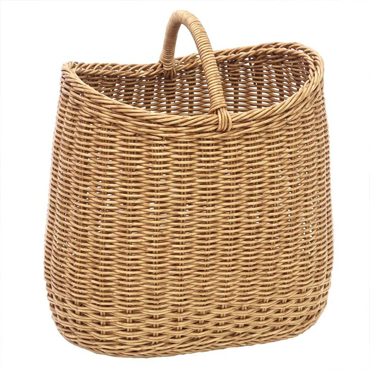 クレエバスケットユティルナイールボートバスケットハイ洗えるかご収納ブラウン（カラー）