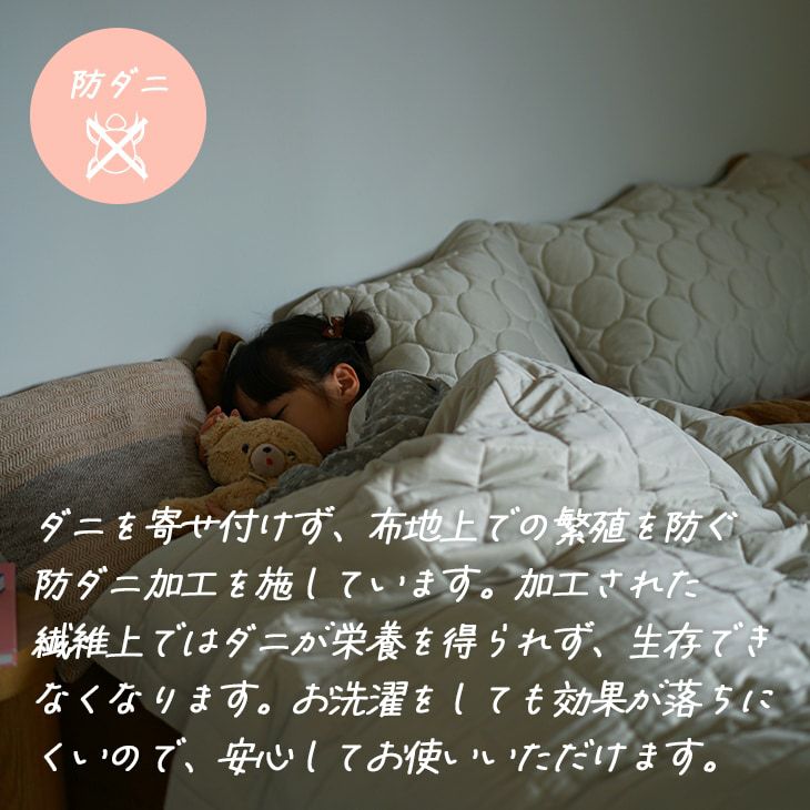 冷感ソルベキルトピローパッド（防ダニ）