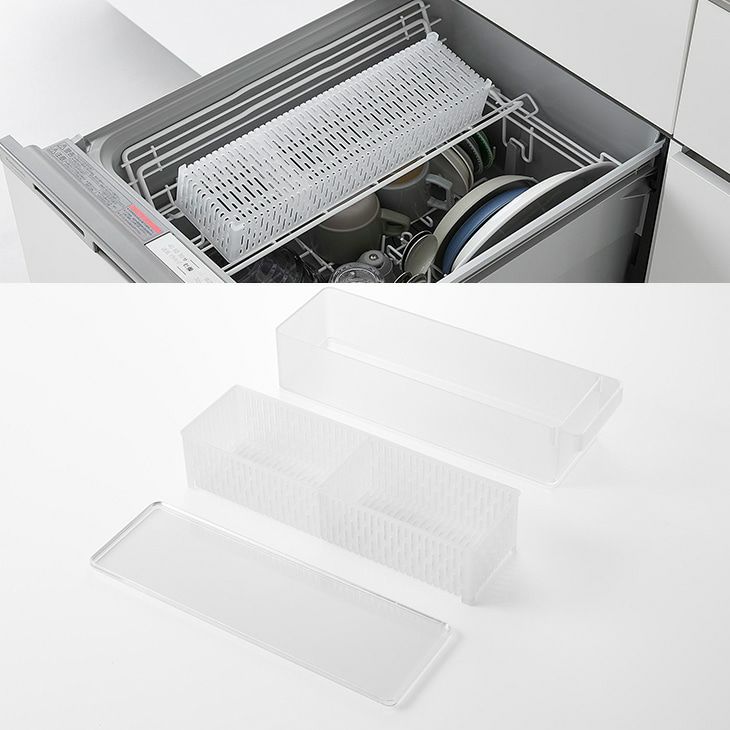 towerタワー冷蔵庫中ザルボウル蓋＆仕切り付き(ホワイト)（カラー）