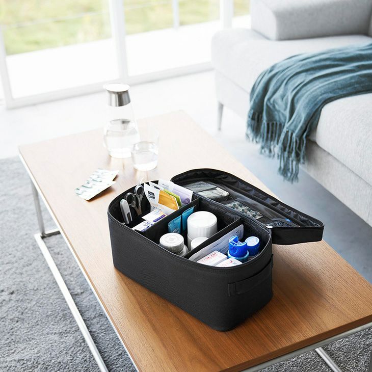 towerタワー救急バッグ仕切り付き(ブラック)（イメージ）