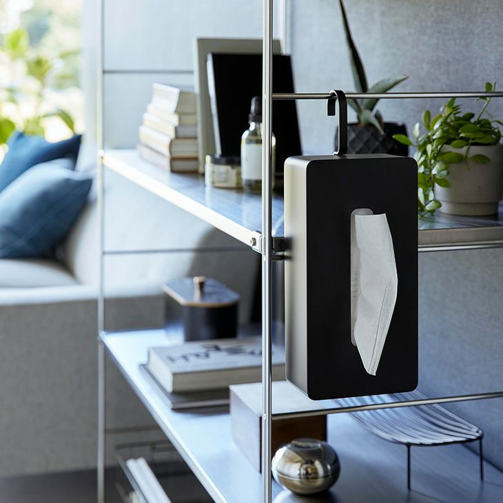 towerタワー引っ掛けティッシュケース(ブラック)（イメージ）