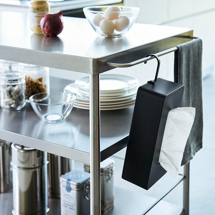 towerタワー引っ掛けティッシュケース(ブラック)（カラー）