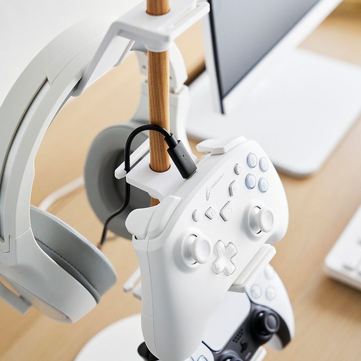 towerタワー置台が動くゲームコントローラー収納ラック(ホワイト)（カラー）