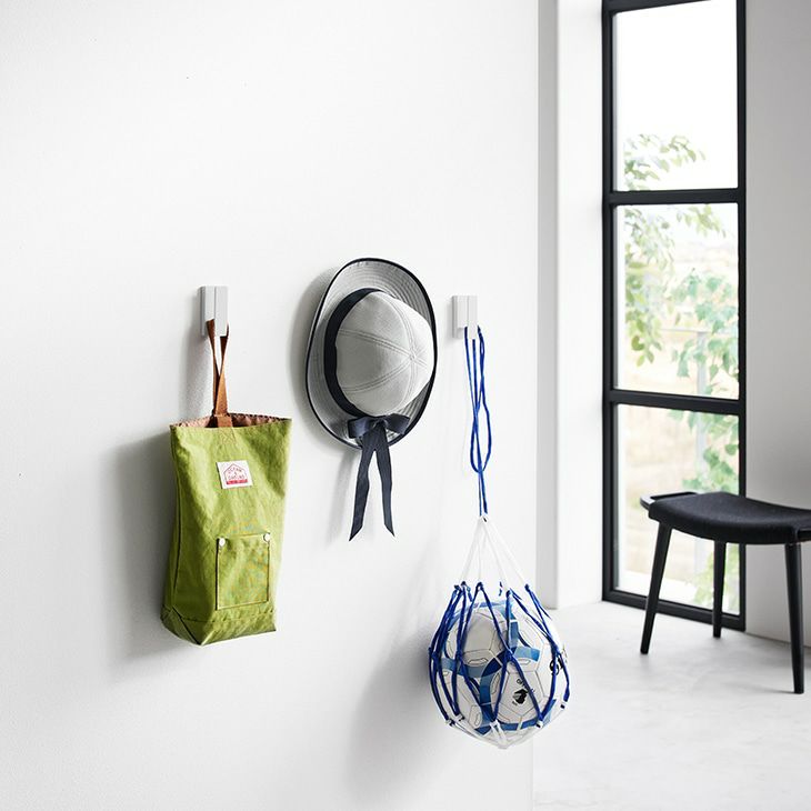 towerタワーウォールフック3個組石こうボード壁対応(ホワイト)（イメージ）