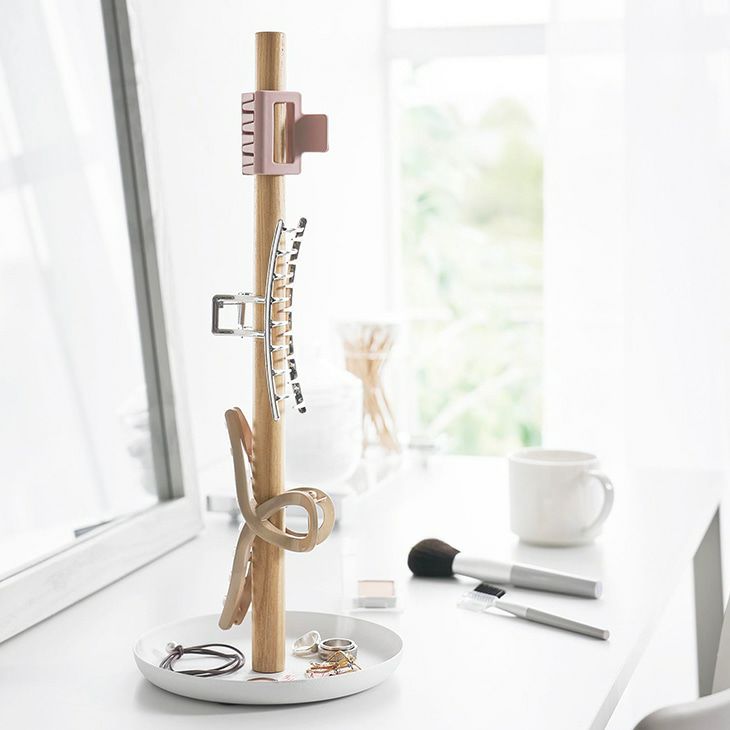 towerタワーヘアクリップ収納スタンド(ホワイト)（カラー）