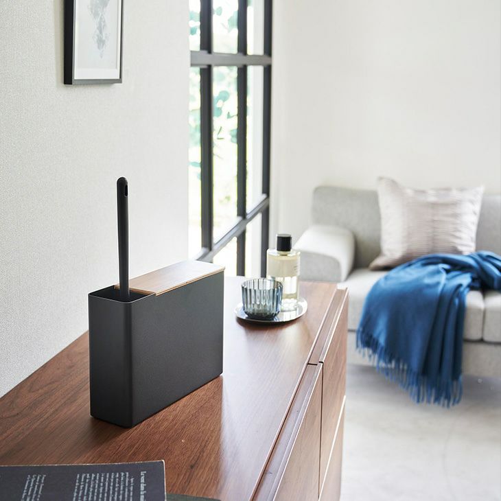 RINリン替えモップ入れ付きハンディーワイパースタンド(ブラウン)（イメージ）