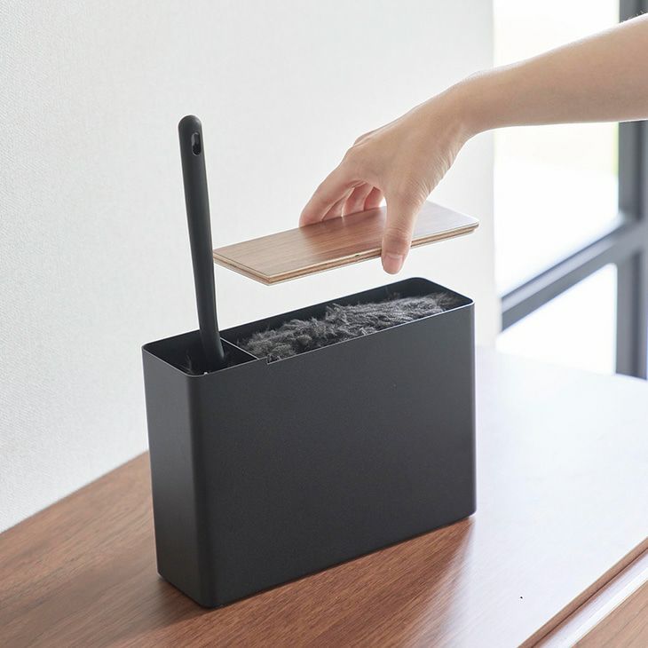 RINリン替えモップ入れ付きハンディーワイパースタンド(ブラウン)（カラー）