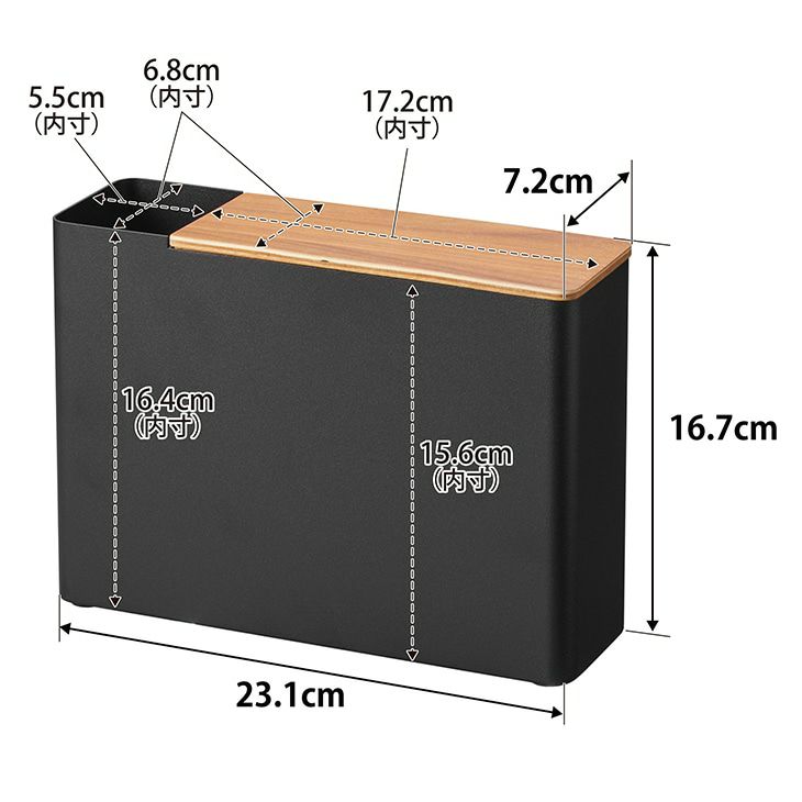 RINリン替えモップ入れ付きハンディーワイパースタンド(ブラウン)（カラー）