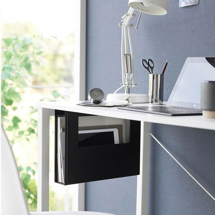 towerタワーデスク下A4ファイル収納ホルダー(ブラック)（イメージ）