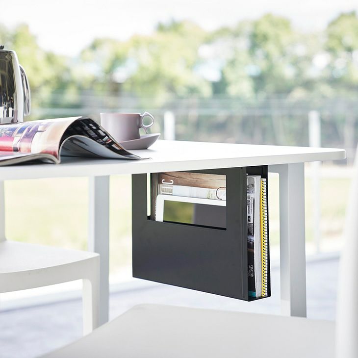 towerタワーデスク下A4ファイル収納ホルダー(ブラック)（カラー）