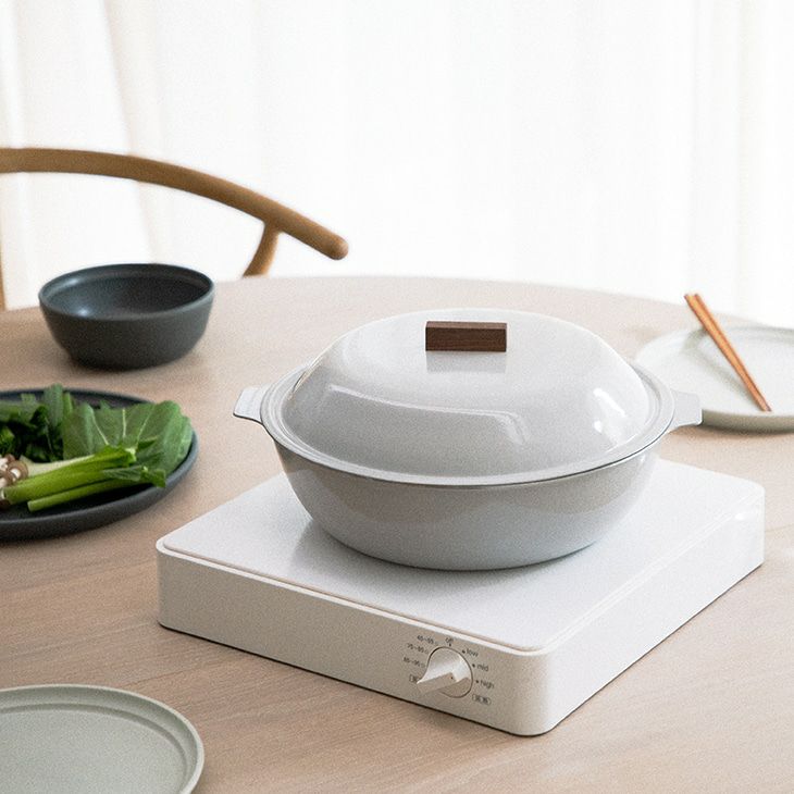 KINTOキントー琺瑯鍋IH対応2LKAKOMIステンレス琺瑯(サンドベージュ)（イメージ）