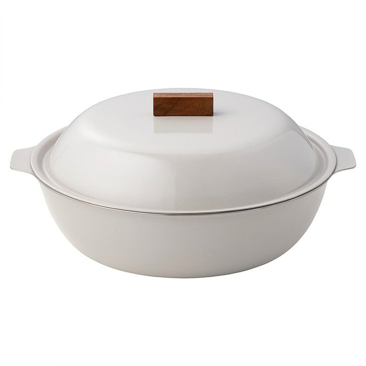 KINTOキントー琺瑯鍋IH対応2LKAKOMIステンレス琺瑯(サンドベージュ)（カラー）