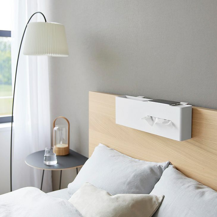 towerタワー引っ掛けティッシュケース＆ダストボックス(ホワイト)（イメージ）