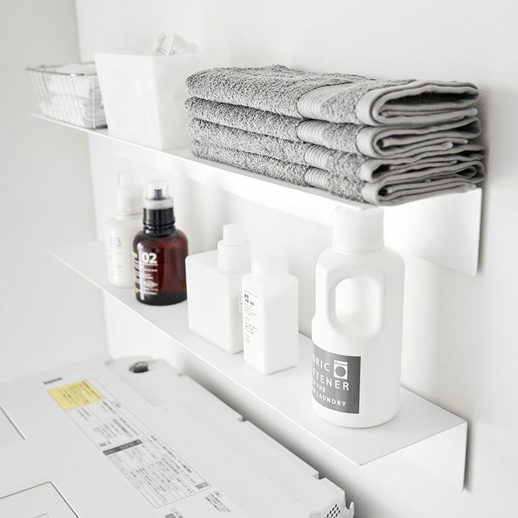 towerタワーマグネットが付くウォールラックW90石こうボード壁対応(ホワイト)（カラー）