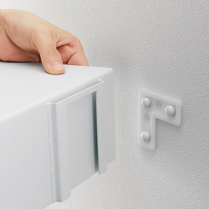 towerタワーマグネットが付くウォールラックW90石こうボード壁対応(ホワイト)（カラー）