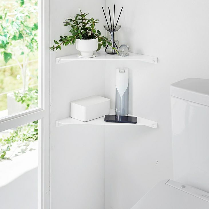 towerタワーウォールコーナーシェルフL石こうボード壁対応(ホワイト)（カラー）