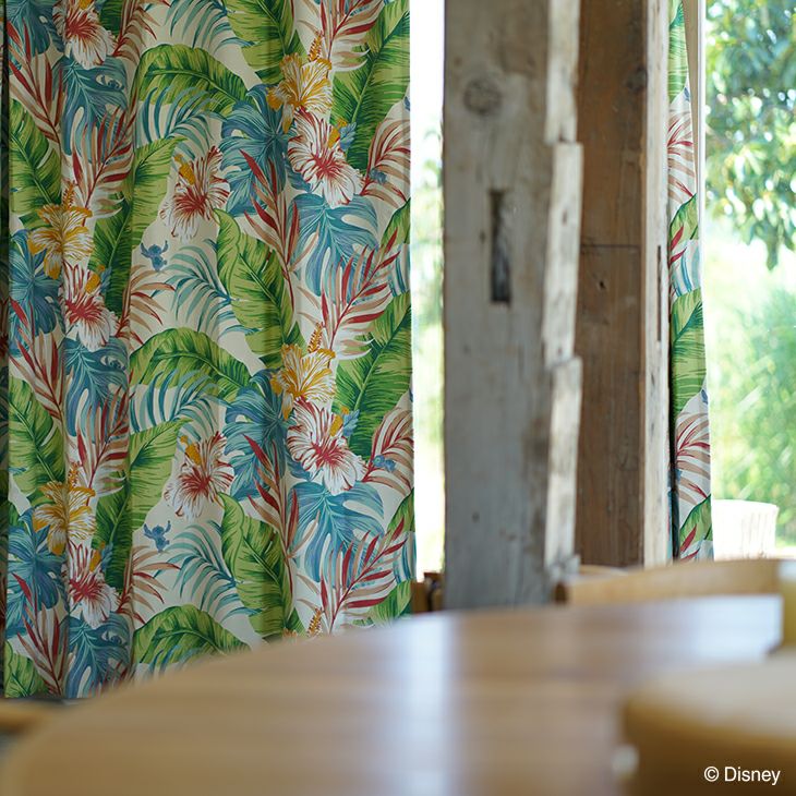 遮光カーテンSTITCH/アロハボタニカ（カラー）