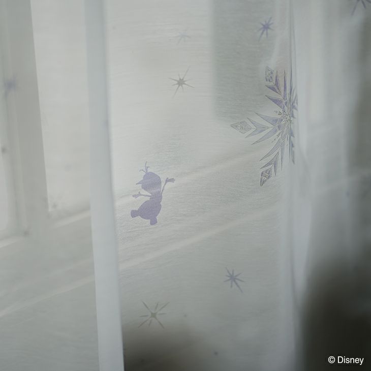 カーテンレースFROZEN/フラリーアイスボイル（ホワイト）