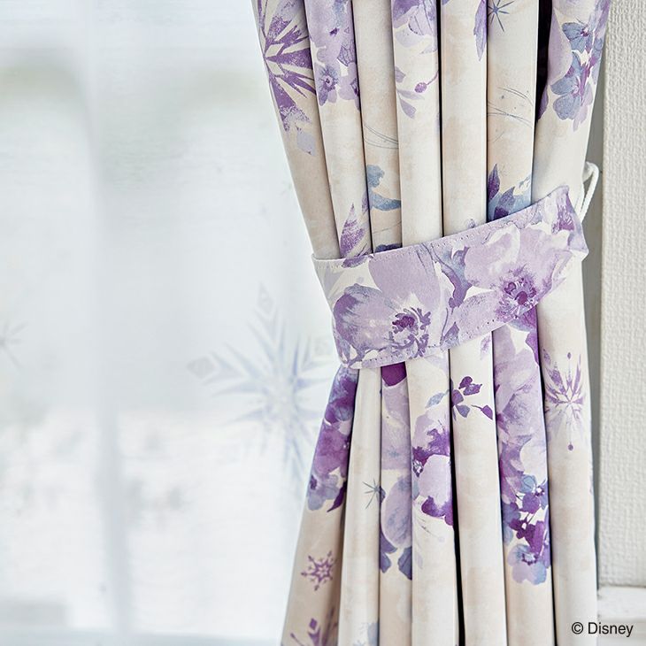 遮光カーテンFROZEN/アイスブルーム（グリーン）